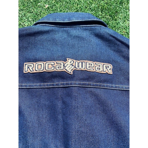 Vintage Rocawear Denim Blue Jacket Jay Z size XL Rare - Picture 8 of 8